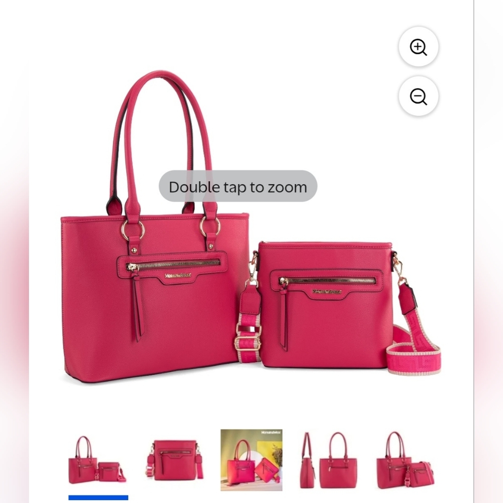 Montana West pink tote bag and crossbody purse